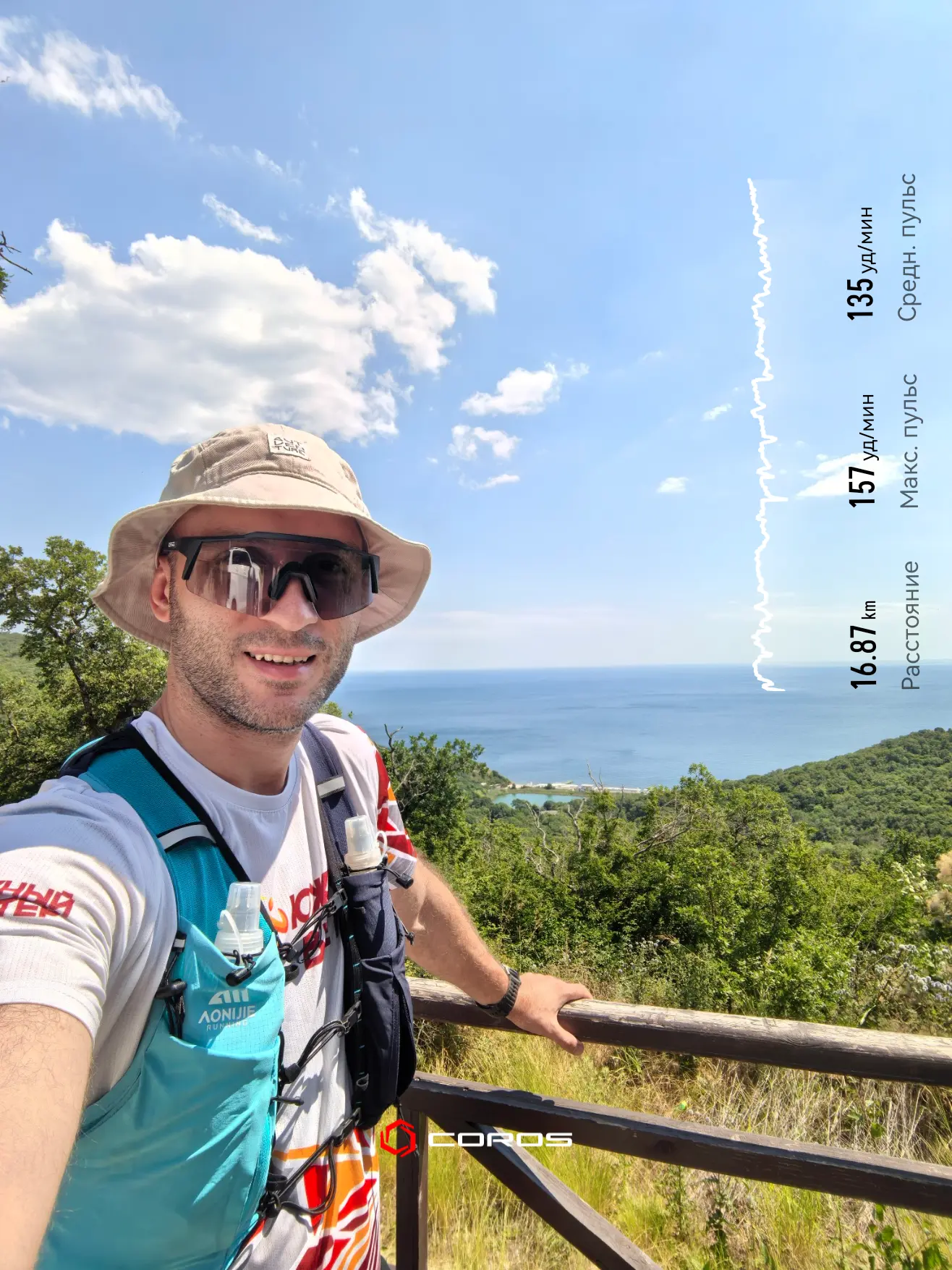 Попробовал побегать днём, когда тепло 😁 Согрелся по полной 🌞 Отпуск проходит правильно 😉