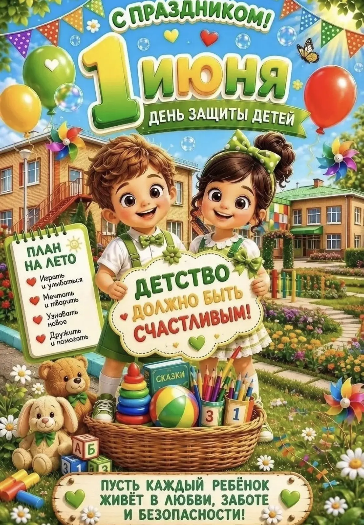 🌈🎈 С ДНЁМ ЗАЩИТЫ ДЕТЕЙ! 🎈🌈

Дорогие наши дети, уважаемые родители!

От всей души поздравляем вас