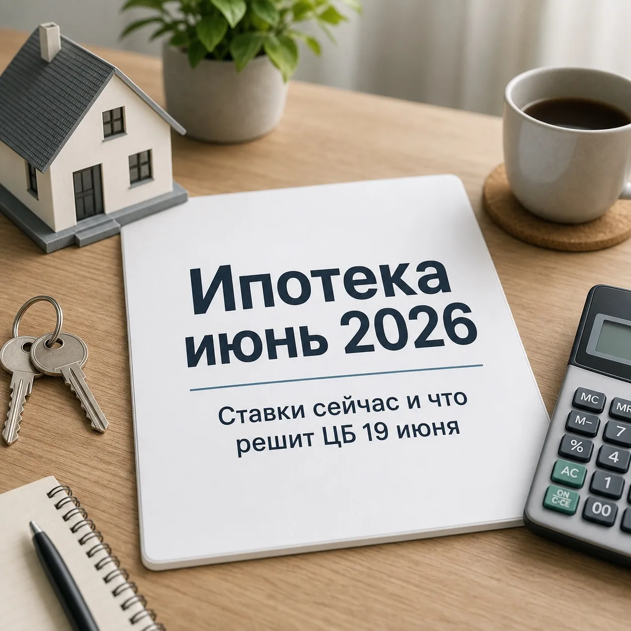 Ипотека в июне 2026: что уже известно сегодня и чего ждать от завтрашнего решения ЦБ 🏦
Сейчас ключе