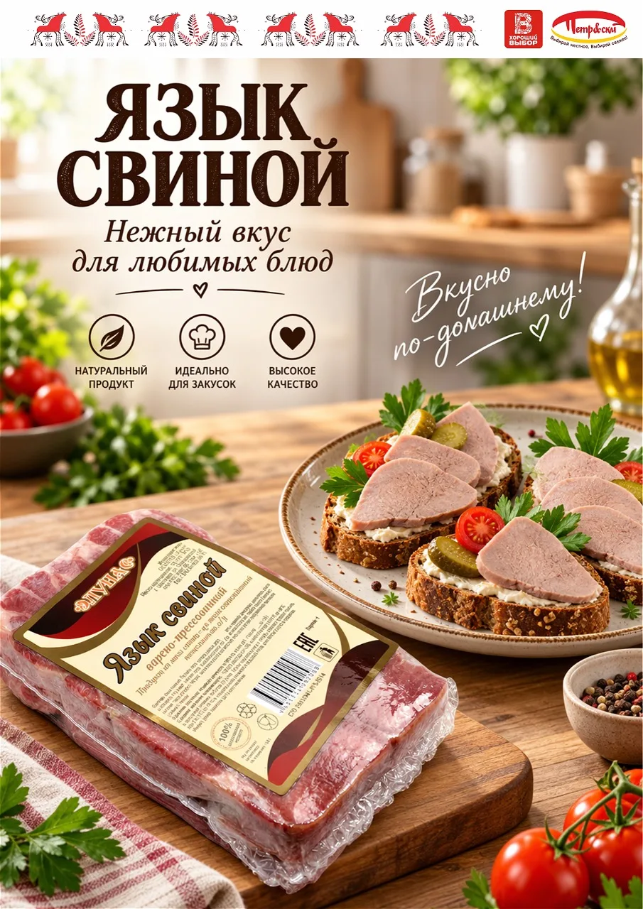 🐷 Свиной язык — деликатес, который должен попробовать каждый!