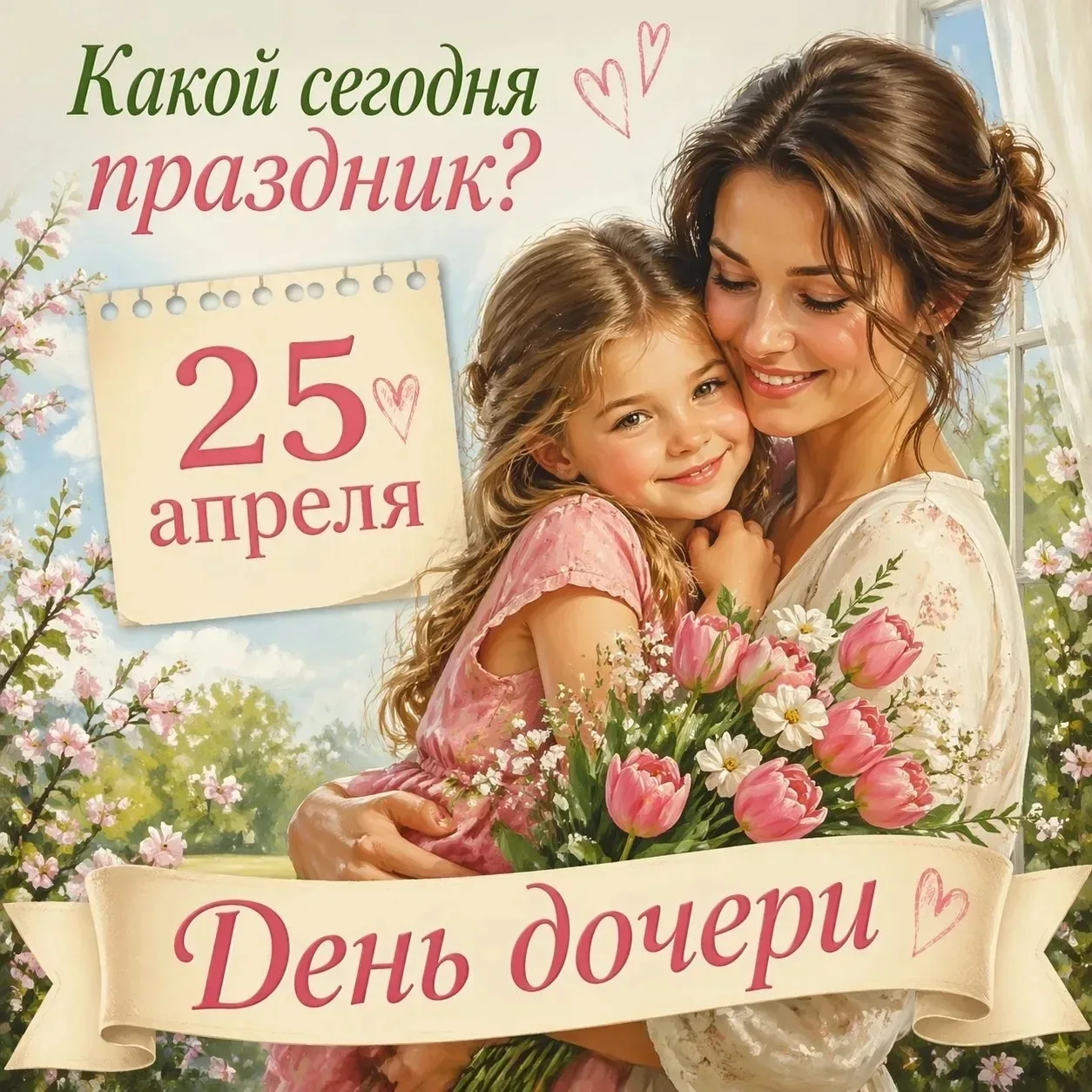 🌼 25 апреля — День дочери! 🌼