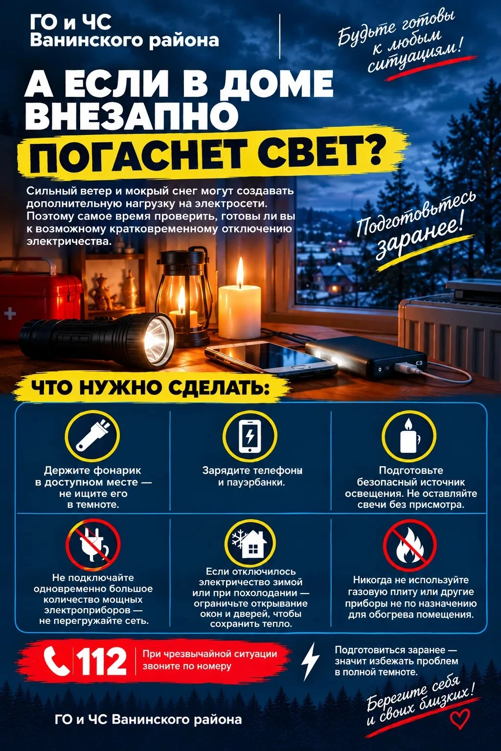 ⚡ А если в доме внезапно погаснет свет?