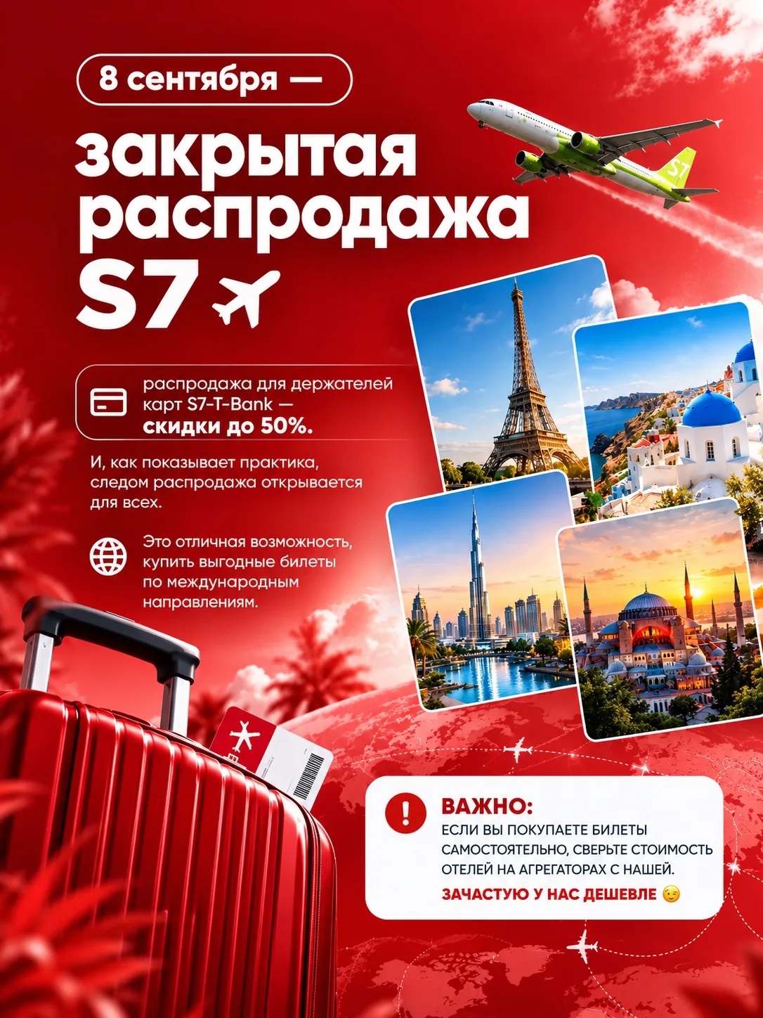 ⚡S7 Airlines переносит закрытую распродажу билетов