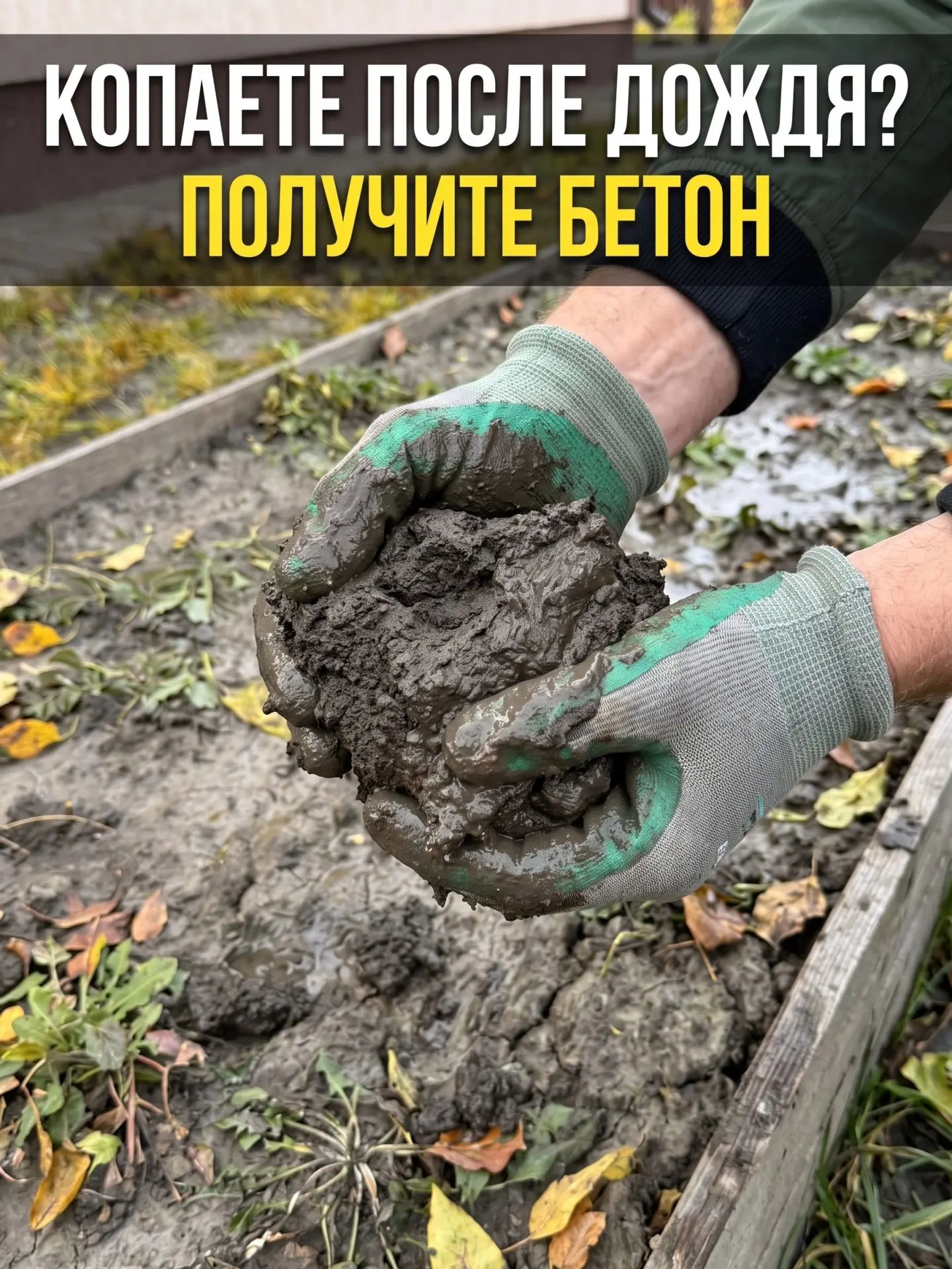 Землю после дождя перекапывать нельзя, хоть и тянет успеть до холодов 🌧