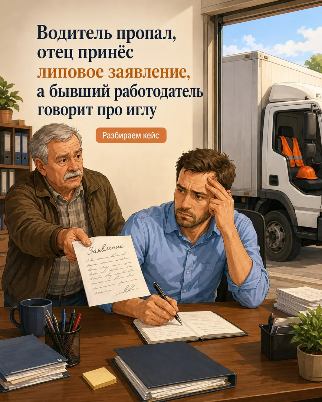 «Водитель пропал, отец принёс липовое заявление, а бывший работодатель говорит про иглу...
