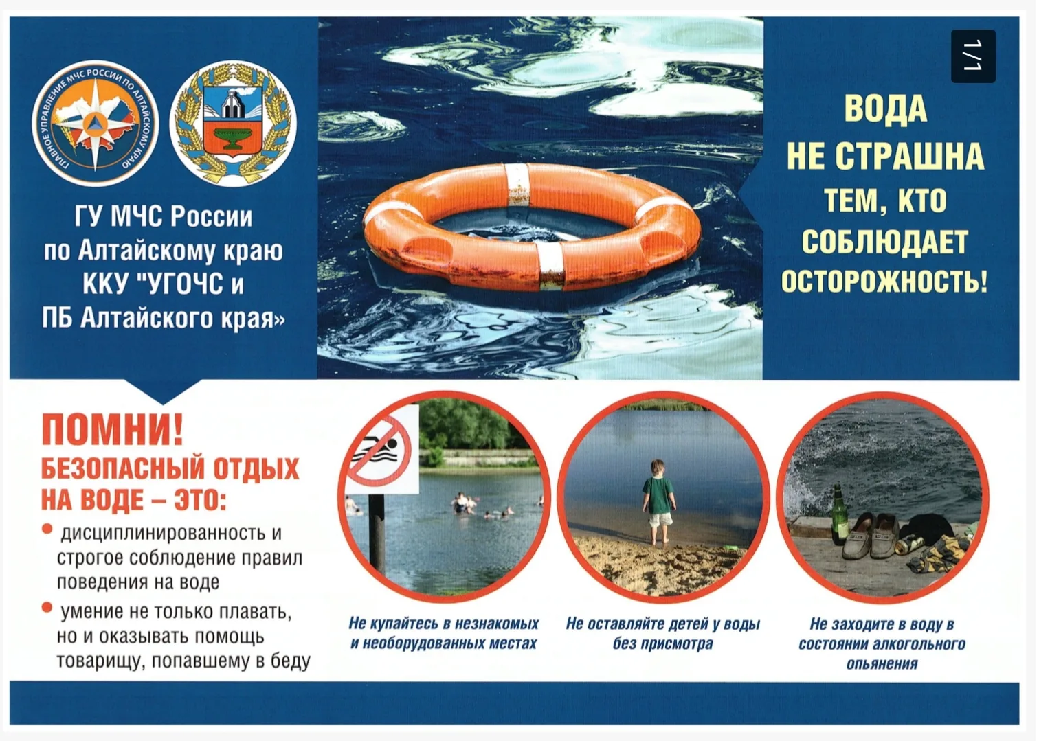 БЕЗОПАСНОСТЬ НА ВОДЕ!