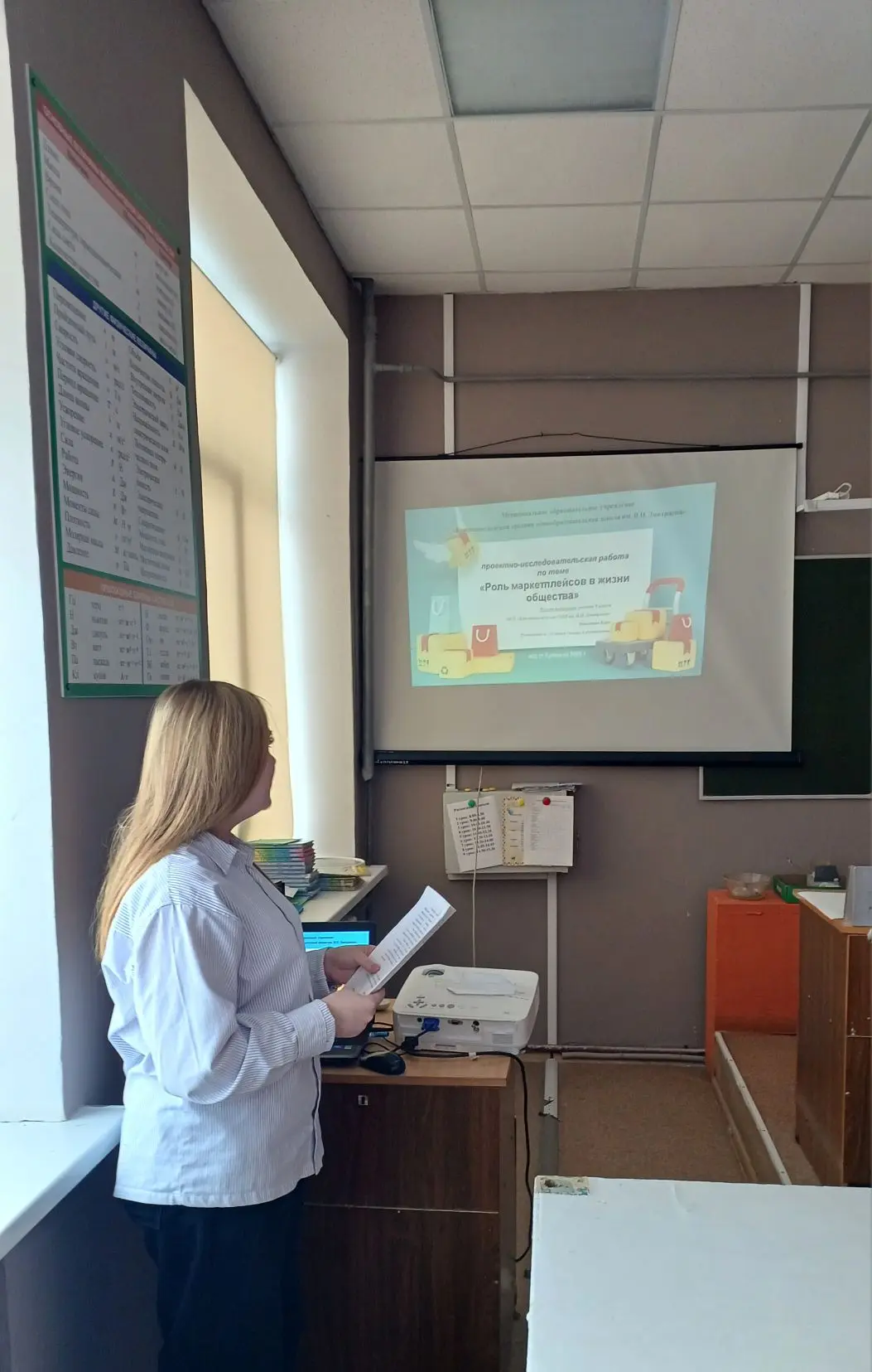 📋👩‍🎓📉 Сегодня первая группа учеников 9 класса защищала свои индивидуальные проекты,...