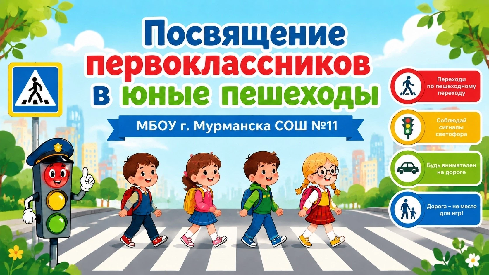 Как первоклассники Бабу Ягу перехитрили и пешеходами стали 🧙‍♀️🚦