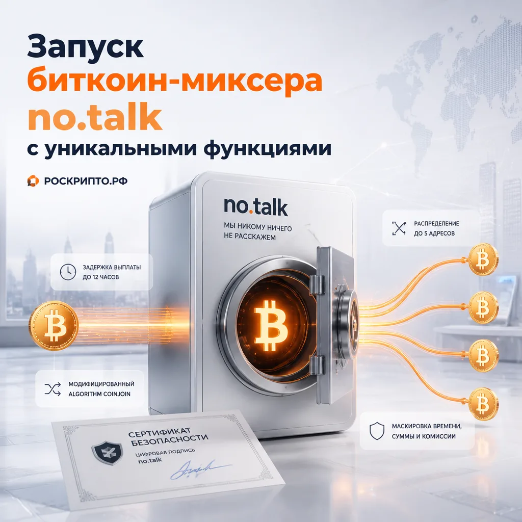 🛡️ Запуск биткоин-миксера no.talk с уникальными функциями