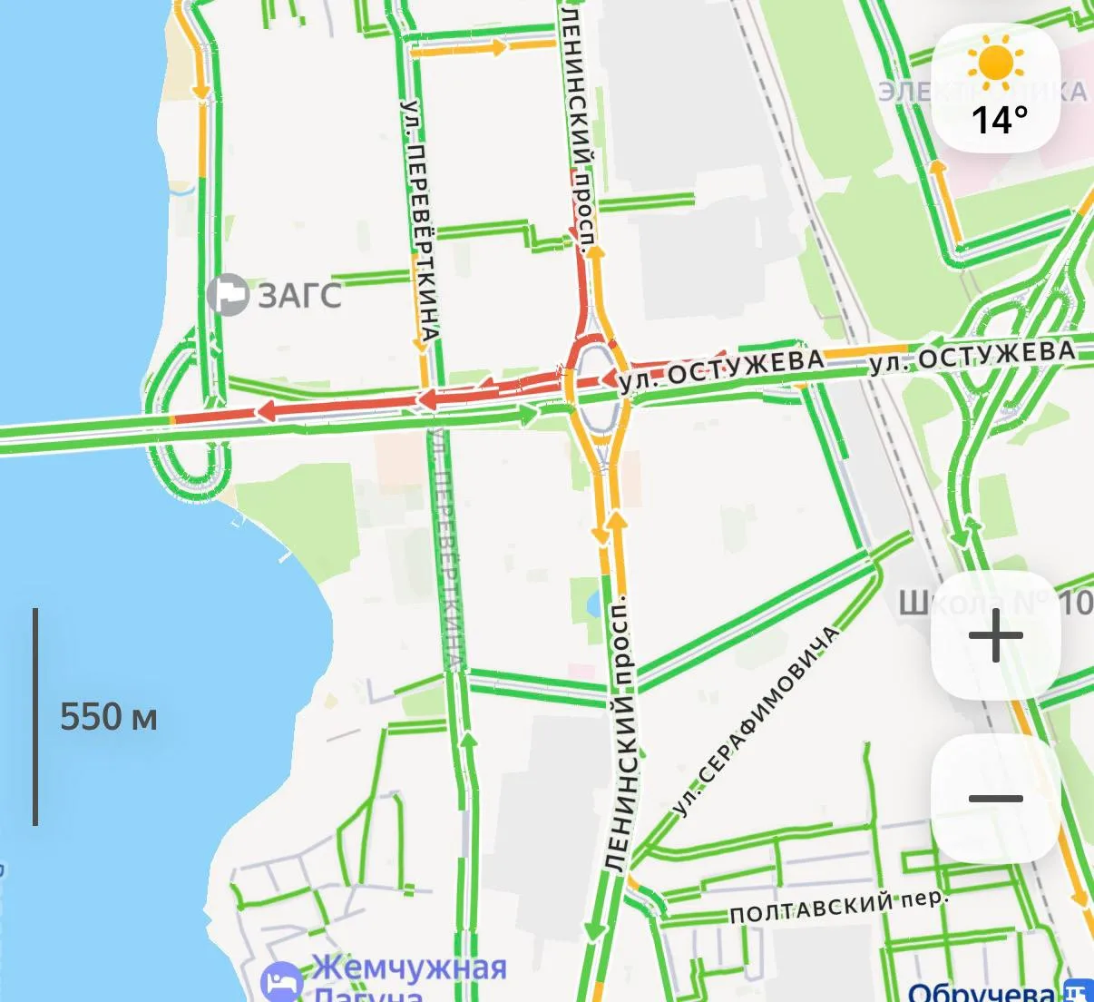 ❗️Пробка в 1,5 км растянулась от Остужева до Северного моста