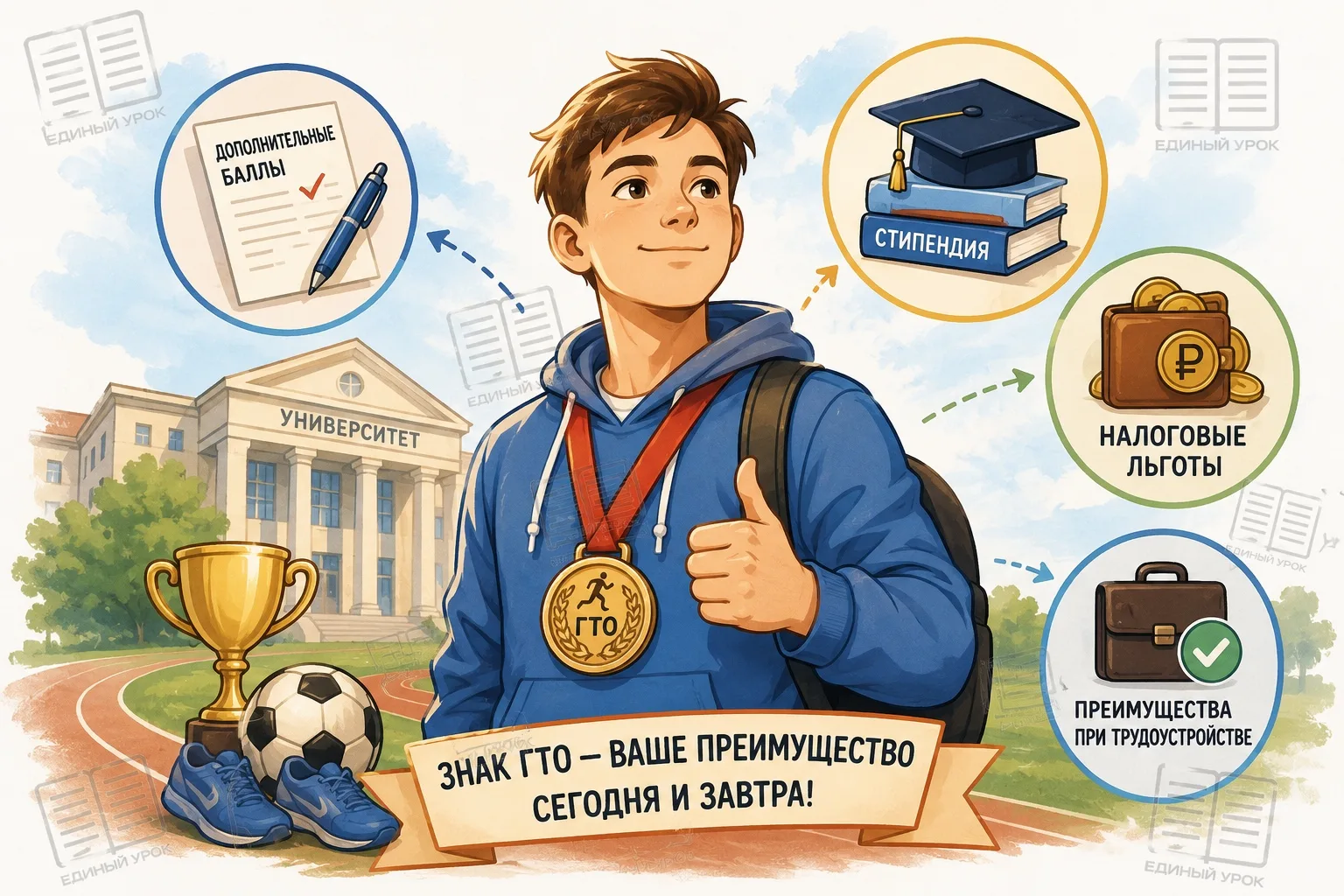 📌 Знак ГТО снова работает на будущее: что получают школьники и студенты