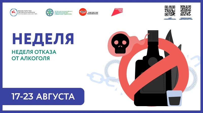 С 17 по 23 августа – Неделя отказа от алкоголя