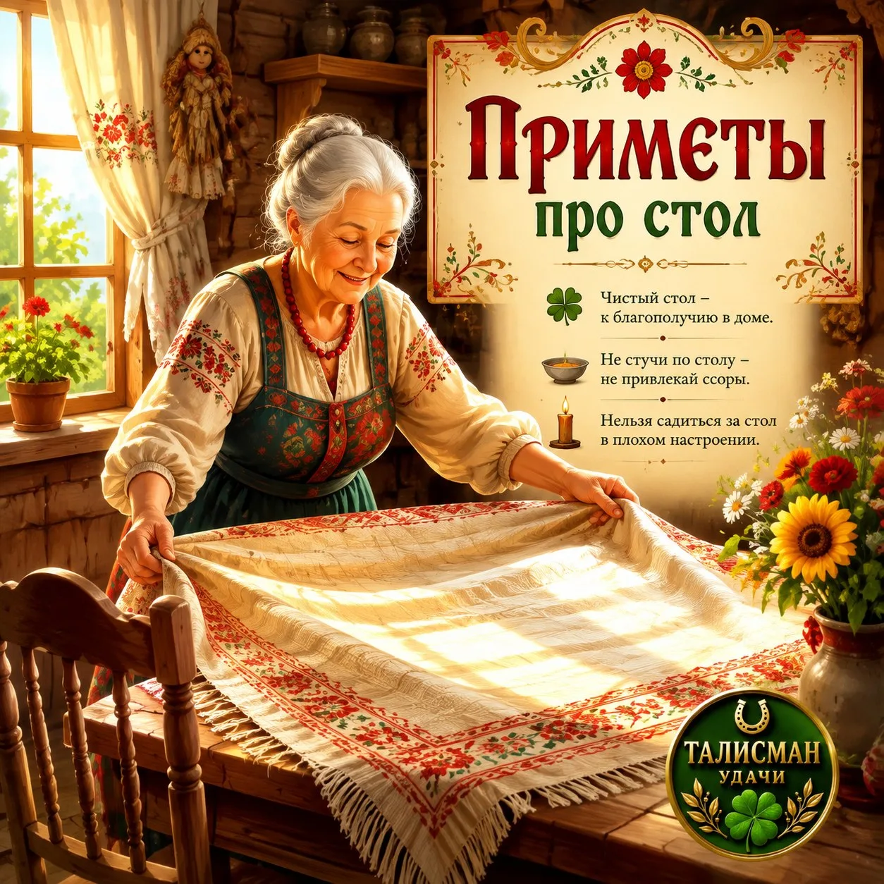 Приметы про стол