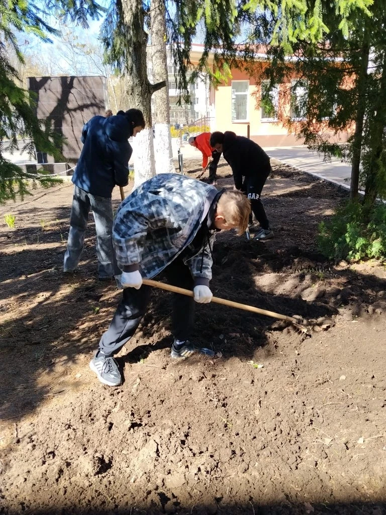 🌿  Всероссийский субботник: вместе благоустроим территрию школу.       25 апреля 2025 года наша школ