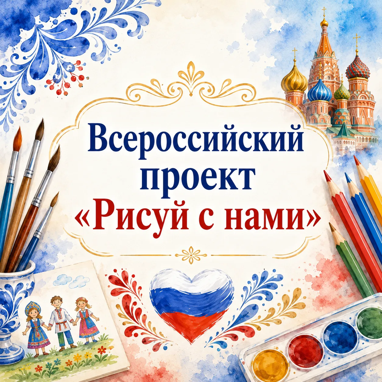 Всероссийский проект «Рисуй с нами» приглашает принять участие в творческих конкурсах, ...