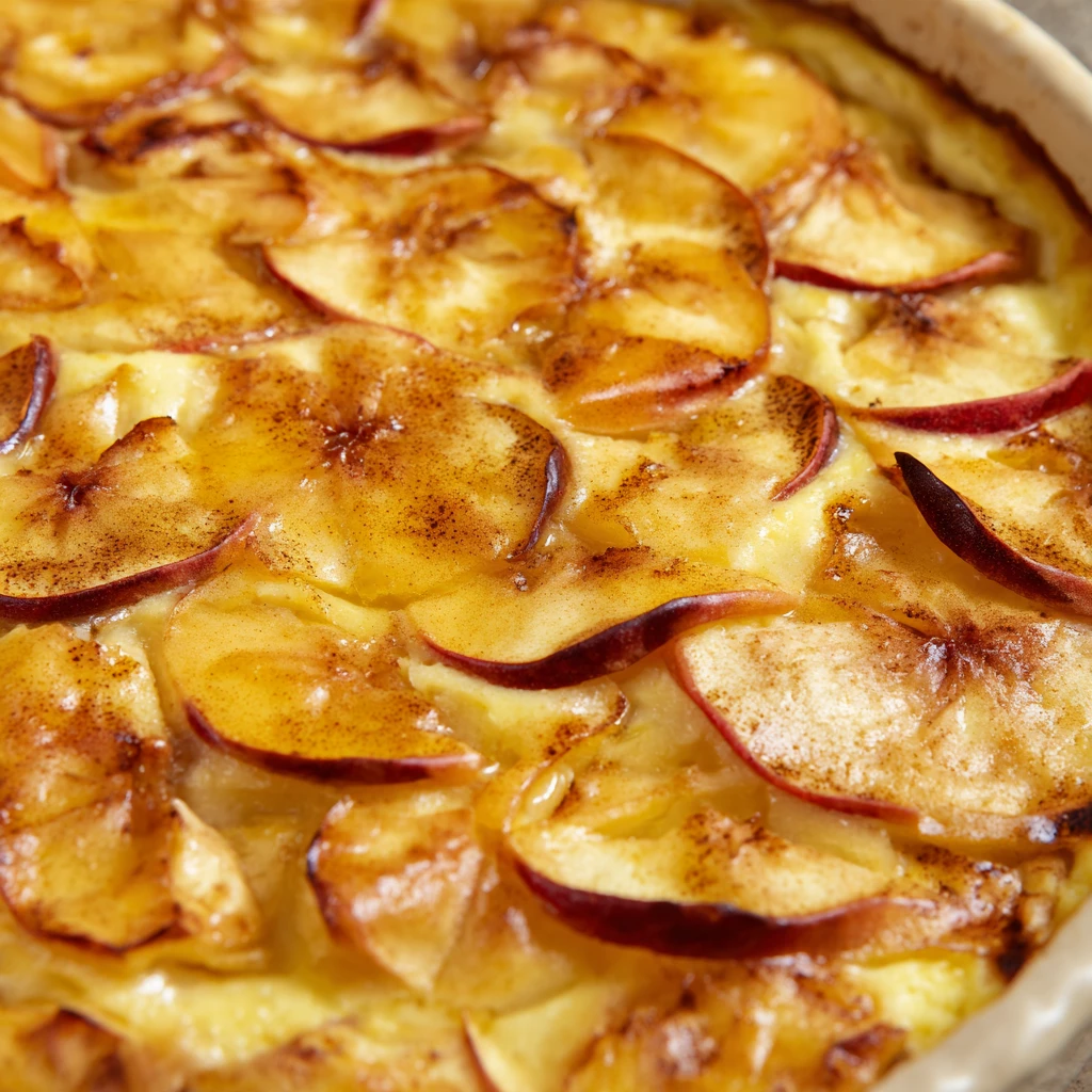 Творожная запеканка с яблоками