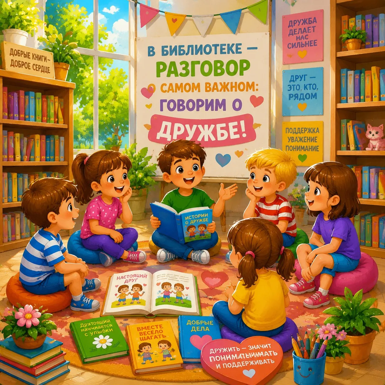 📚✨ В библиотеке N 15 прошло мероприятие — разговор о самом важном: говорим о дружбе! ✨📚