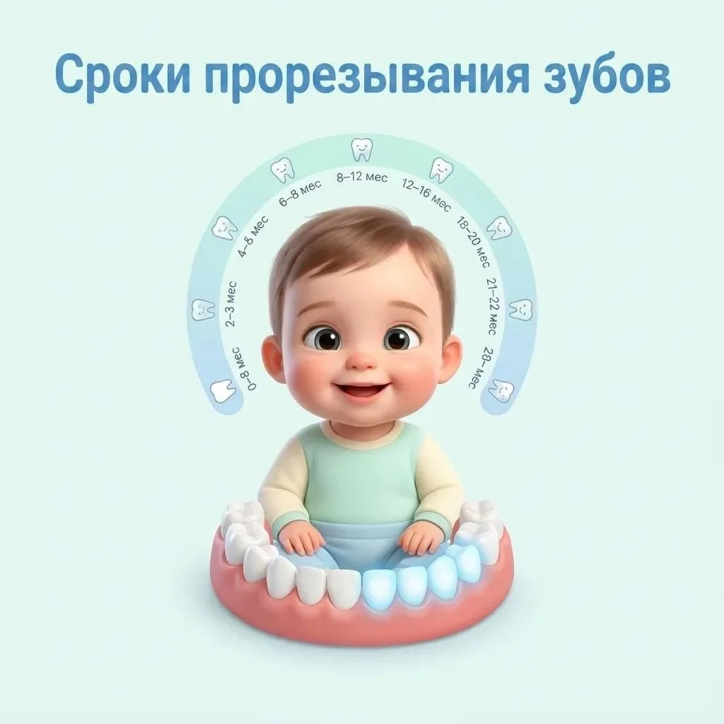 Сроки прорезывания зубов.