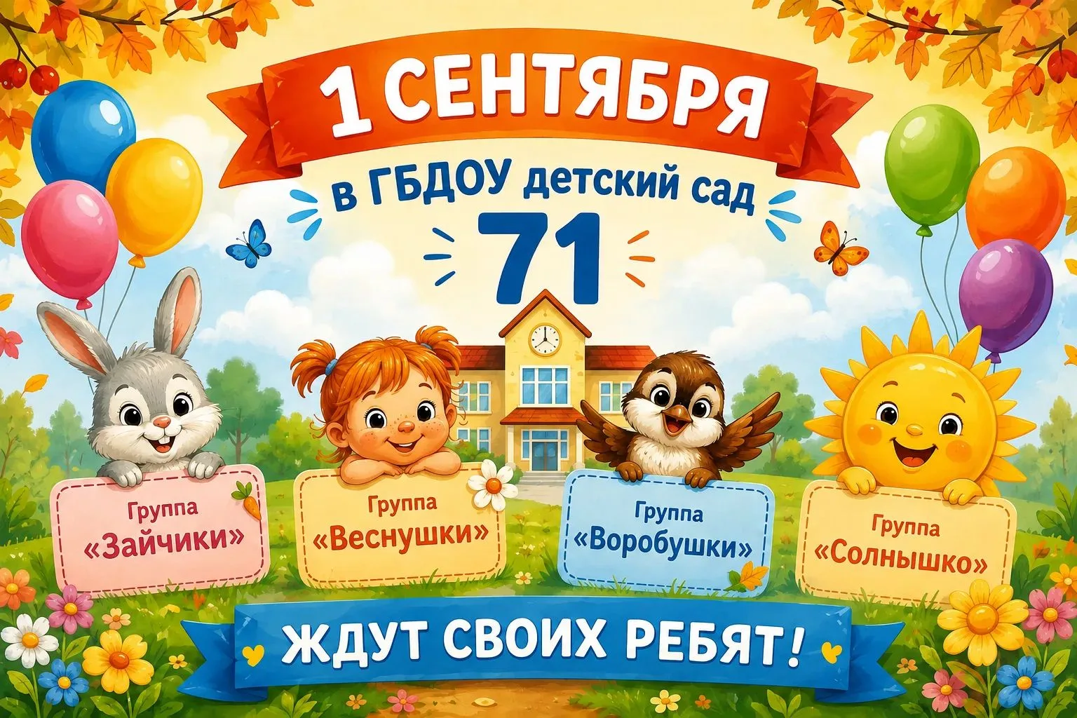 Уважаемые родители! От всей души поздравляем вас с Днём знаний! 💐🔔 🍂🎉Пусть этот уче...