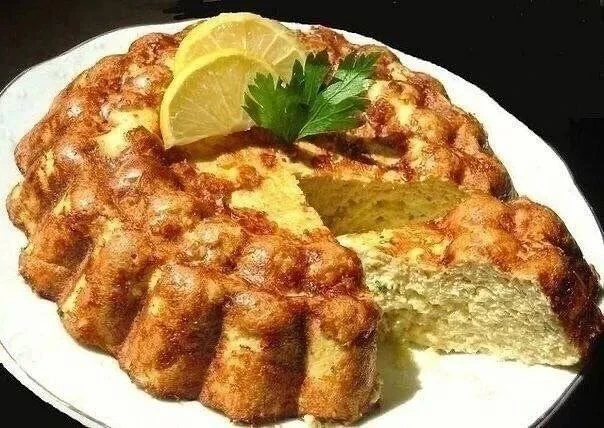Вкусный творожно-яблочный пудинг