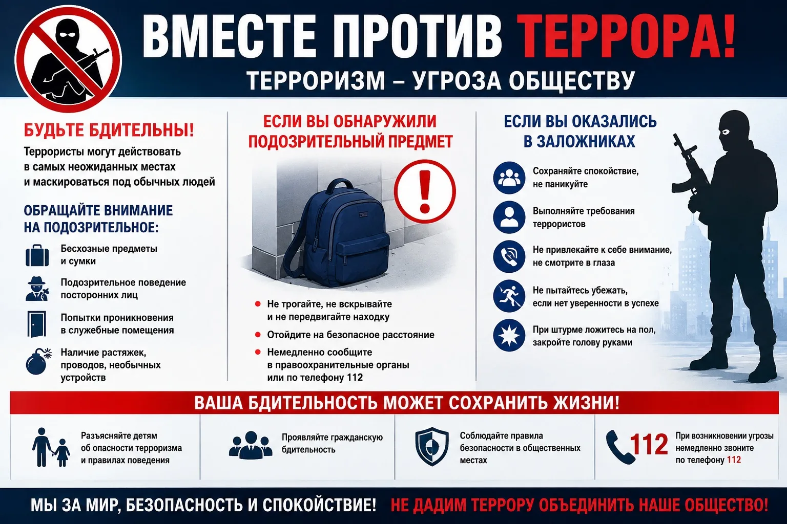 🚫 Вместе против терроризма!

Терроризм — одна из самых серьезных угроз современному обществу. Безоп