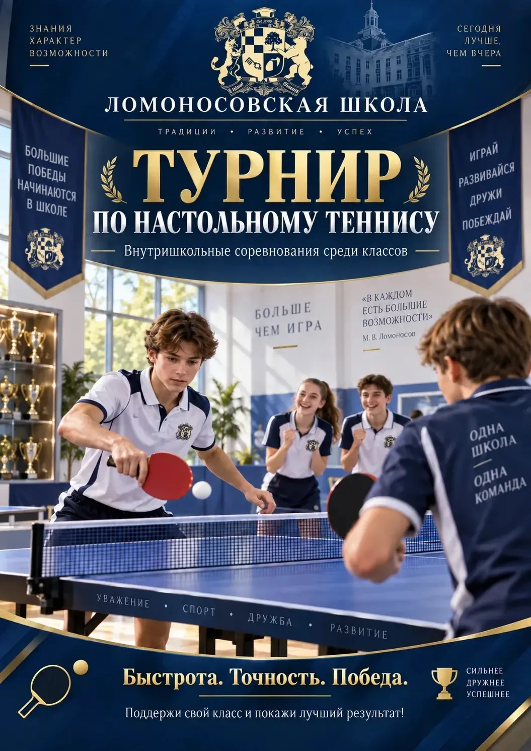 Турнир по настольному теннису в нашей любимой школе…