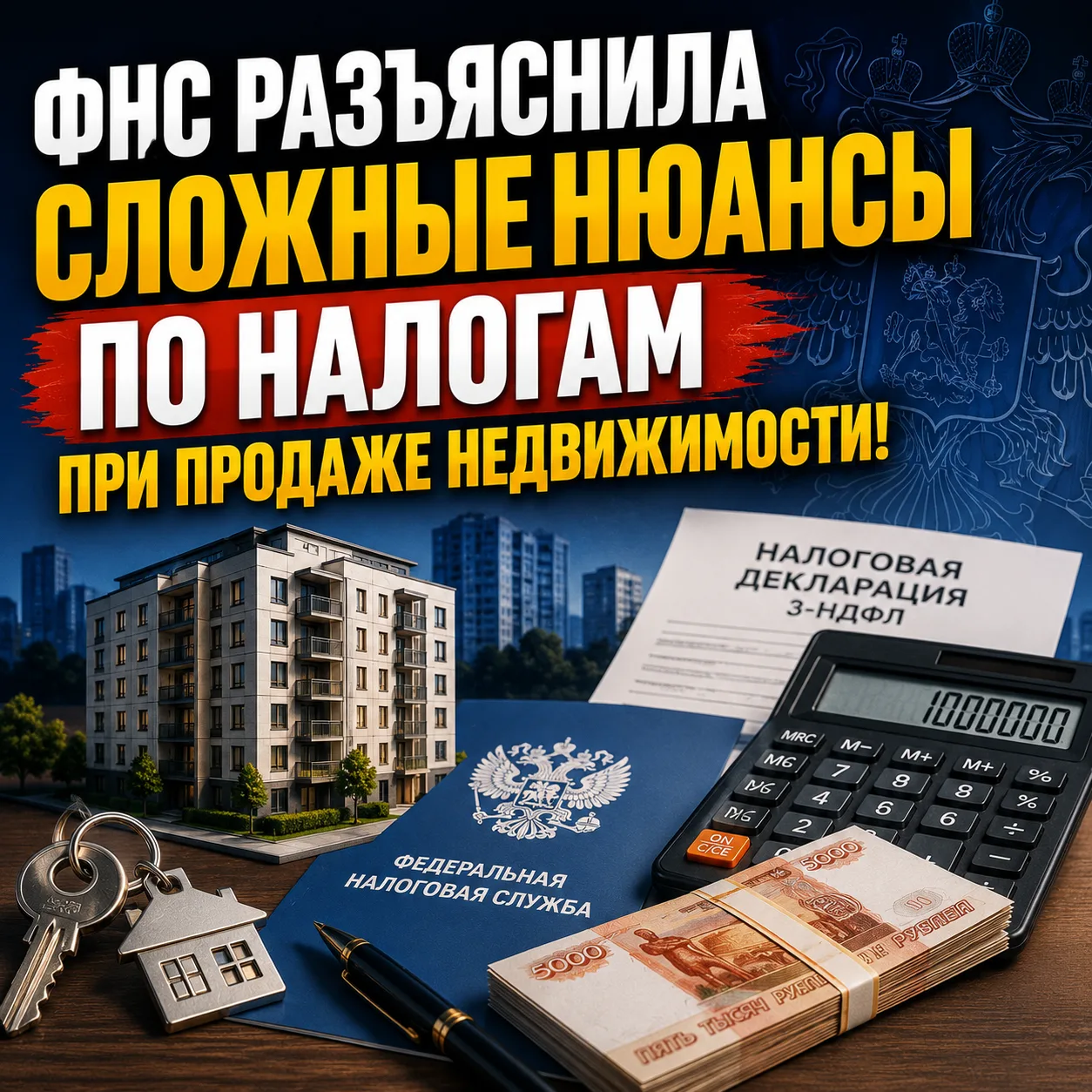 🚨 ПРОДАЛИ КВАРТИРУ И УВЕРЕНЫ, ЧТО НАЛОГА НЕТ? ФНС РАЗОБРАЛА СИТУАЦИИ, ГДЕ ПРОДАВЦЫ ЧАЩ...