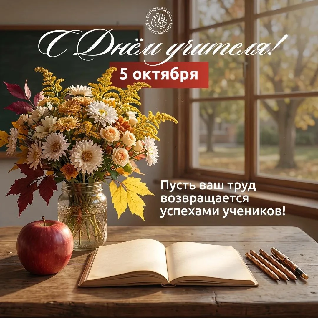 Дорогие педагоги, ветераны педагогического труда, поздравляю вас с Днем учителя!