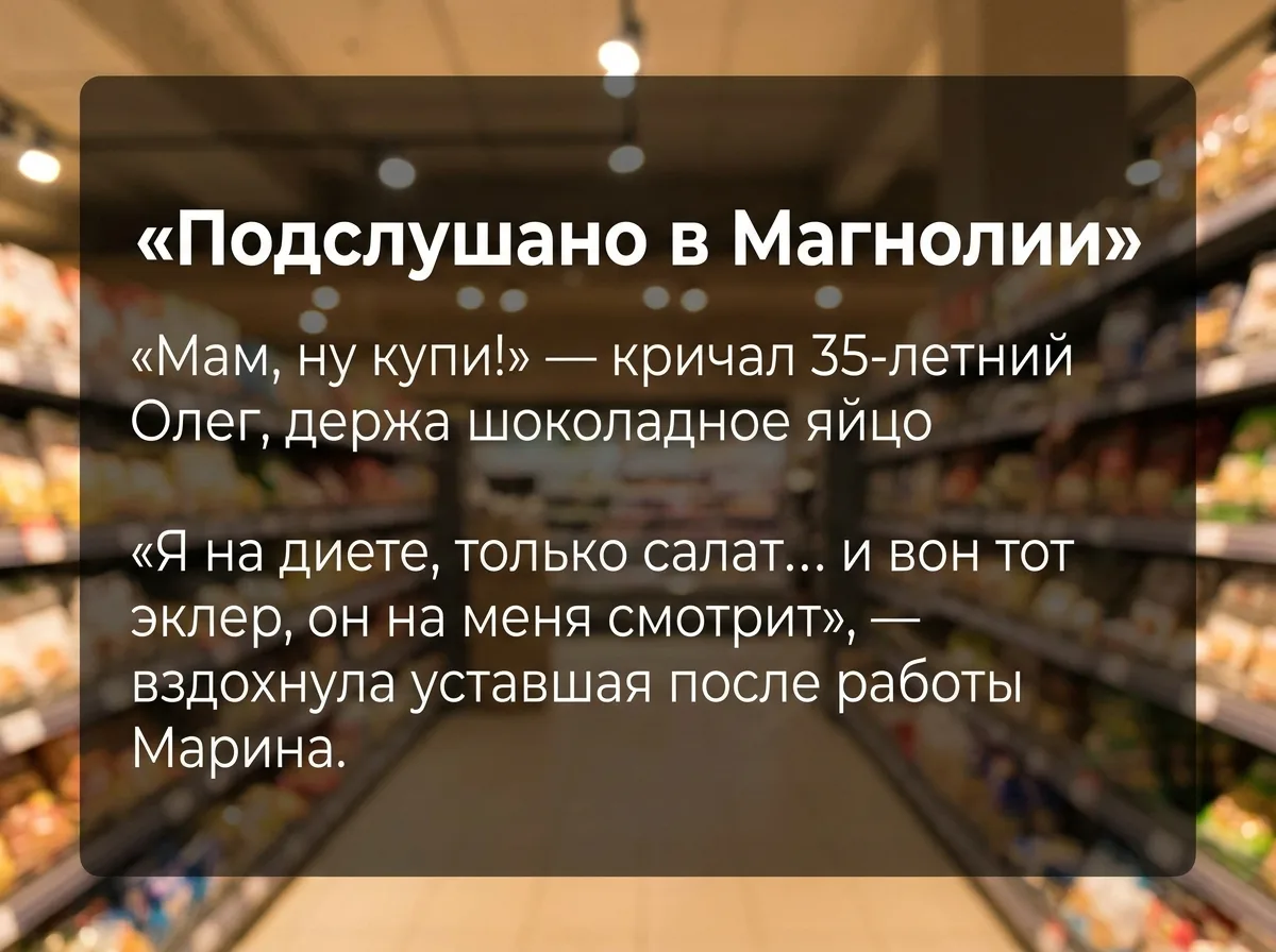 Магазин - это место, где слетают все взрослые маски...