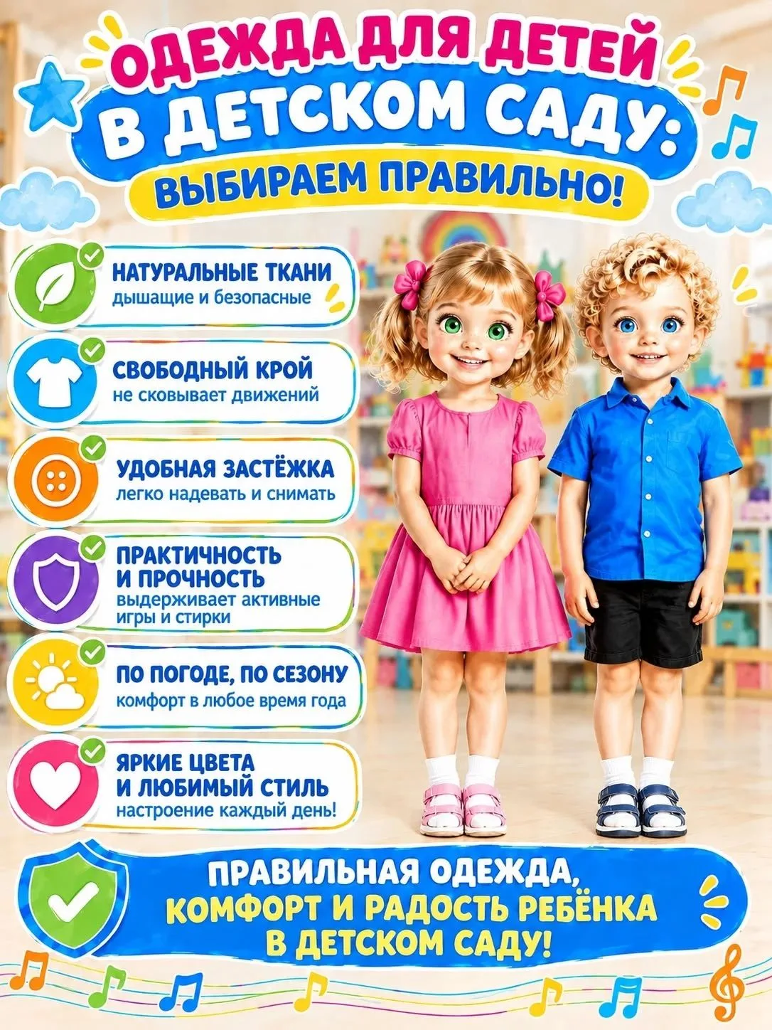 👕👚Одежда ребёнка в детском саду: что важно?