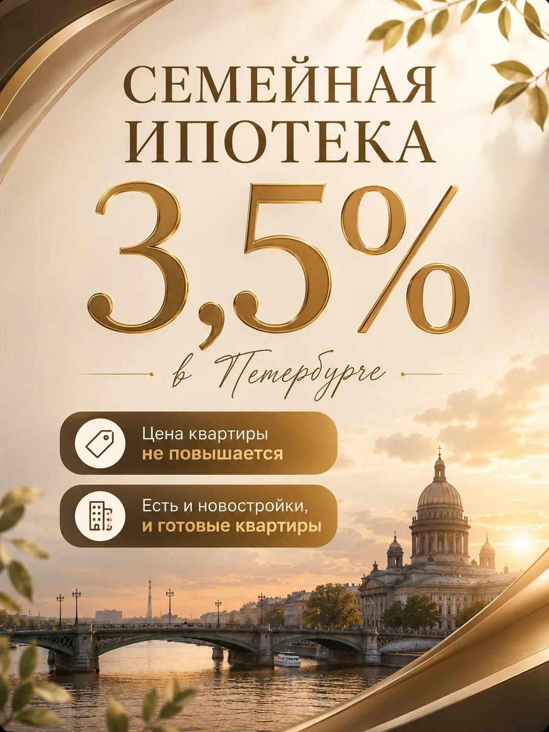 🔥 Семейная ипотека 3,5% в Петербурге