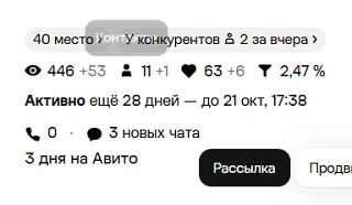 Сделал объявление на Авито и оно полетело)