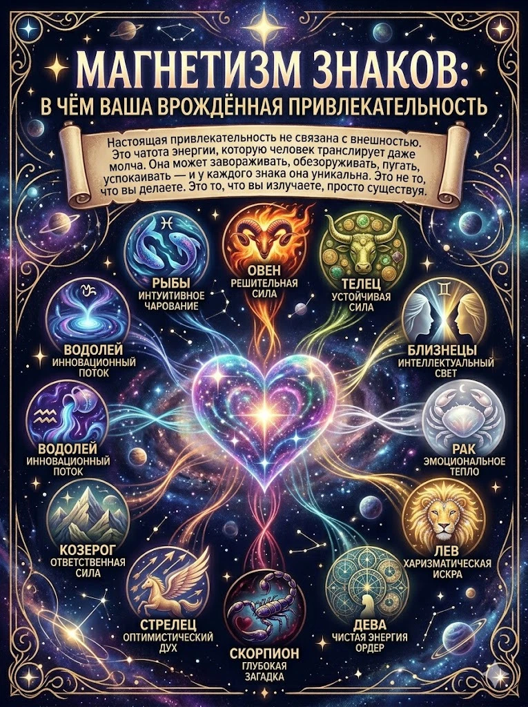 ✨ Магнетизм знаков: в чём ваша врождённая привлекательность