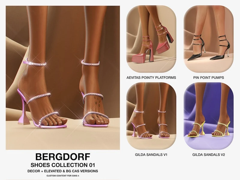 🌸 Босоножки Gilda Sandals V1 🌸

Автор: VentaStudio

Представлены босоножки со стразами для симочек