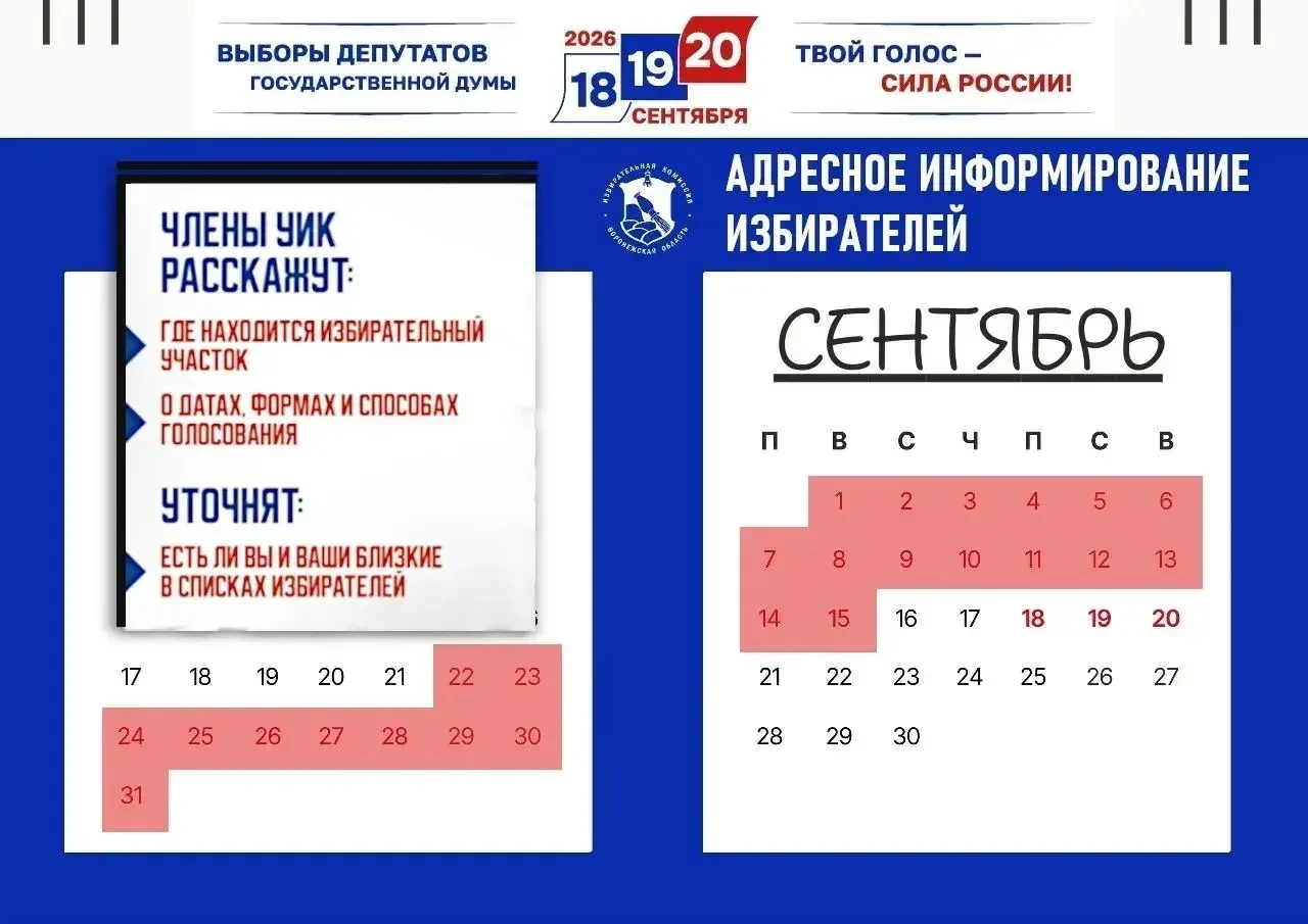 В Лискинском районе стартовало адресное информирование избирателей