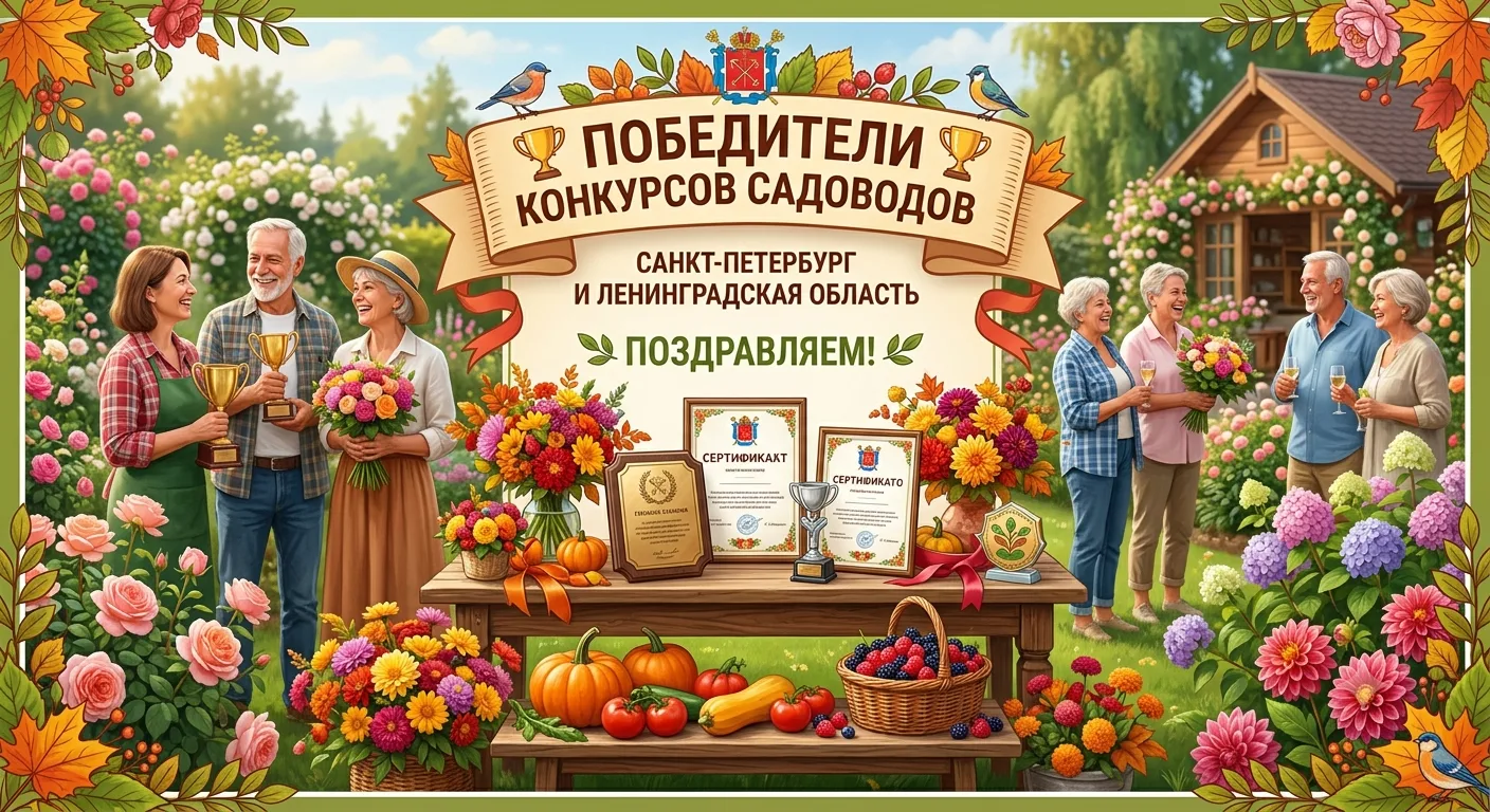 🌿 Подведены итоги конкурсов среди садоводов Санкт-Петербурга и Ленинградской области! 🏆
