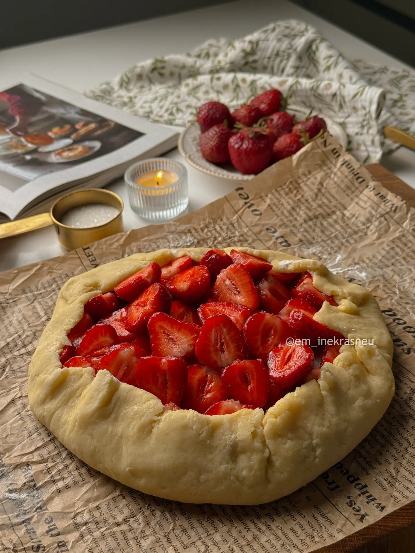 Клубничная галета 🍓