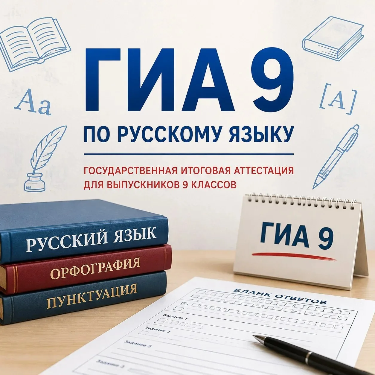 🚀 Девятиклассники, вперёд — сегодня основной государственный экзамен по русскому языку...