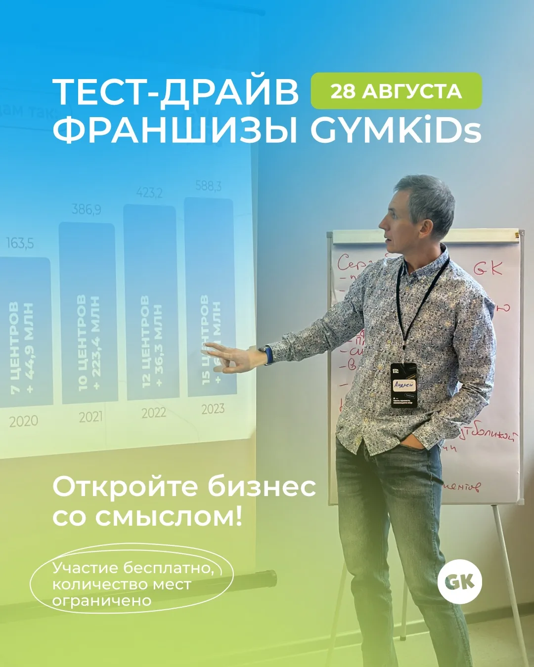 А вы когда-нибудь думали открыть собственный центр GYMKiDs?