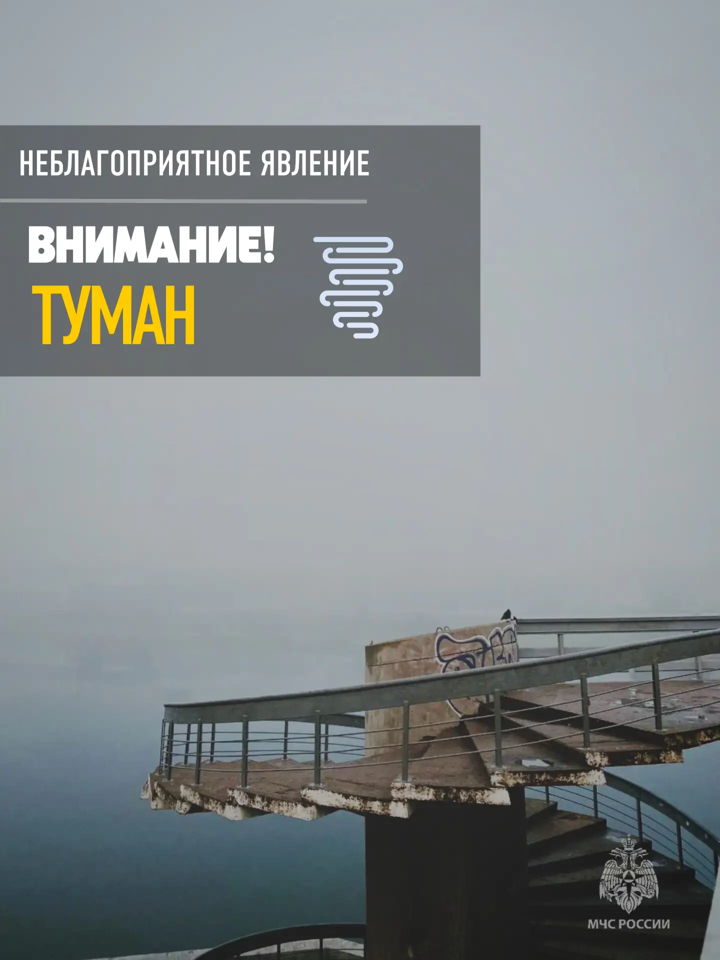 ❗МЧС России предупреждает: на территории Псковской области ожидается туман🌫