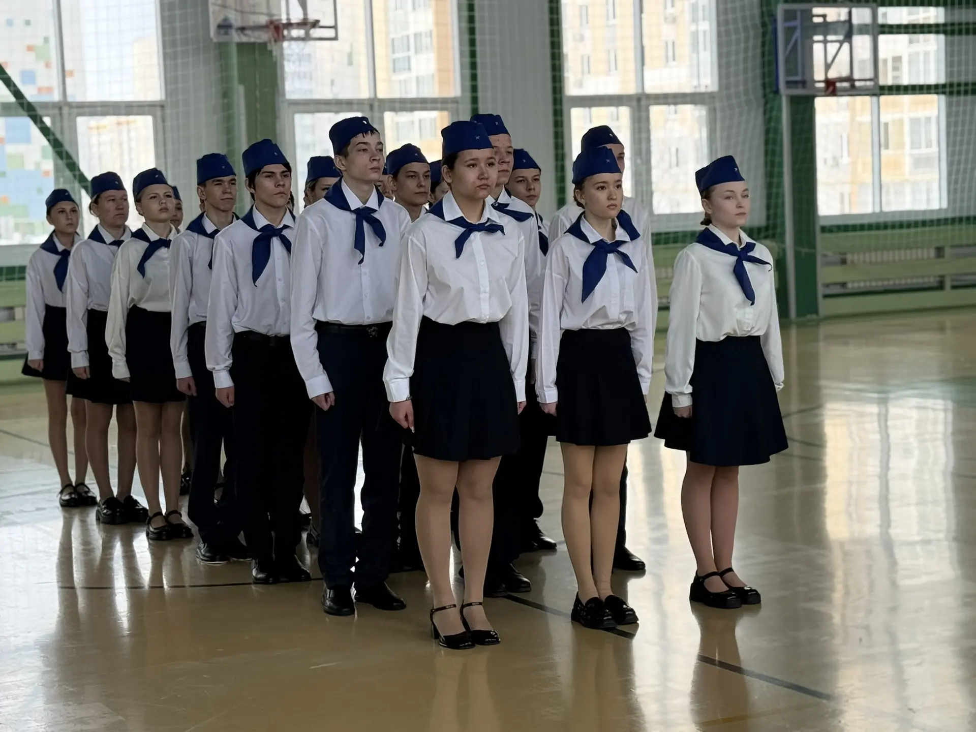 🔹 Смотр строя и песни в 8-х классах: праздник мужества, памяти и славы!  Сегодня в нашей школе произ