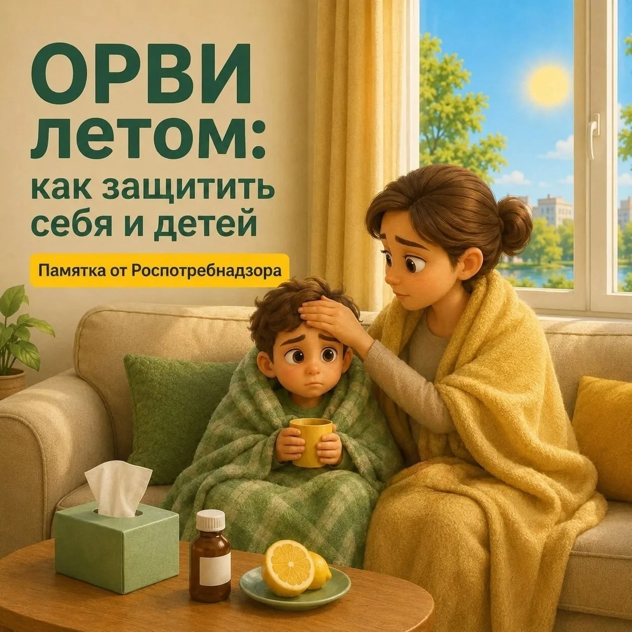 📢ОРВИ летом: как защитить себя и детей
 
Летом мы реже думаем о простудах, но риск подхватить ОРВИ 