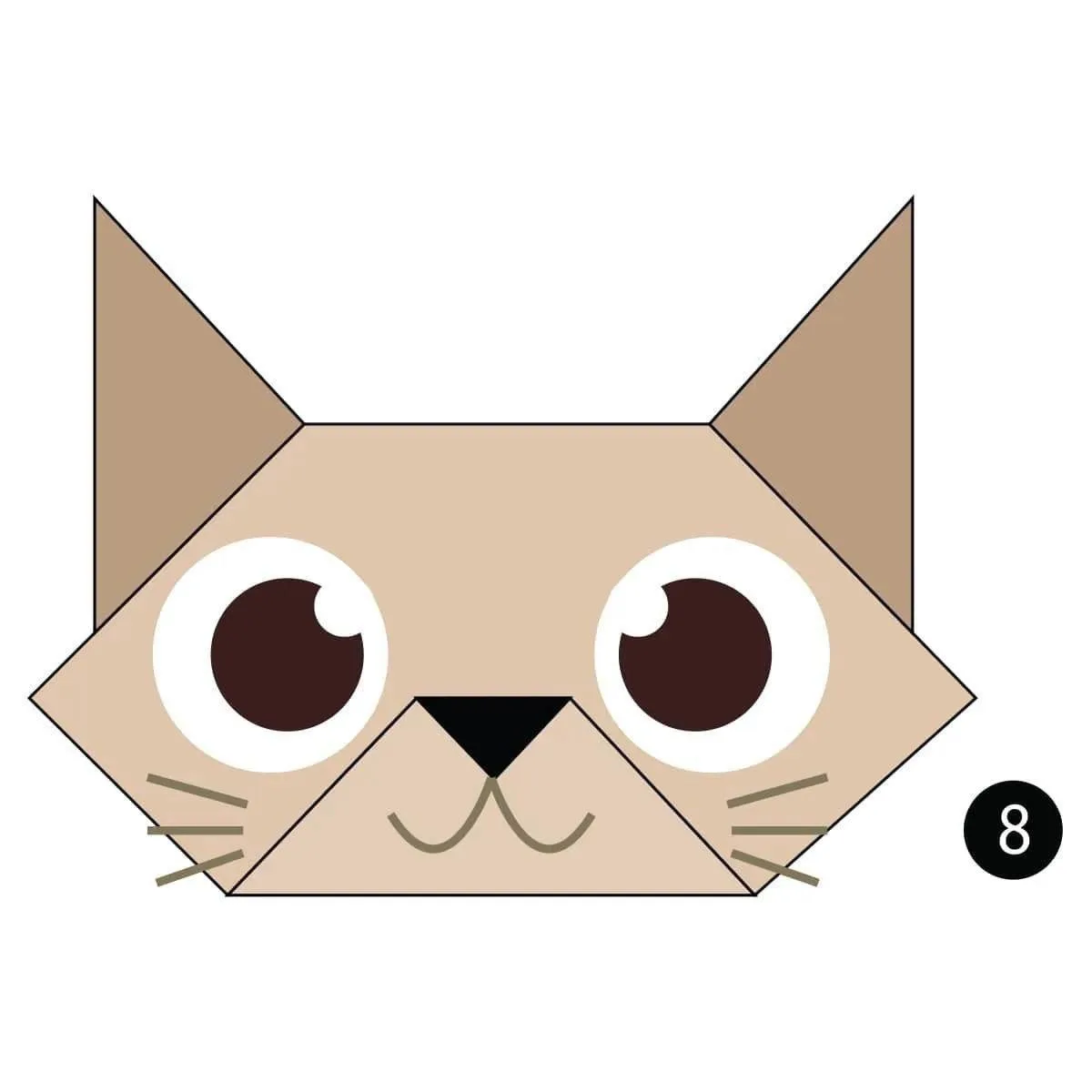 Котик в технике оригами 🐈