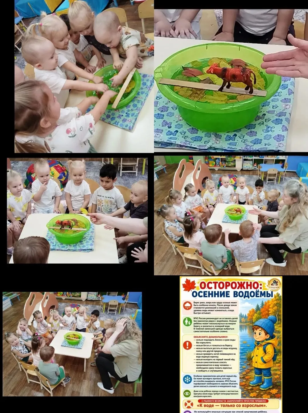 ✅ Безопасность у воды осенью: важный урок для наших малышей!