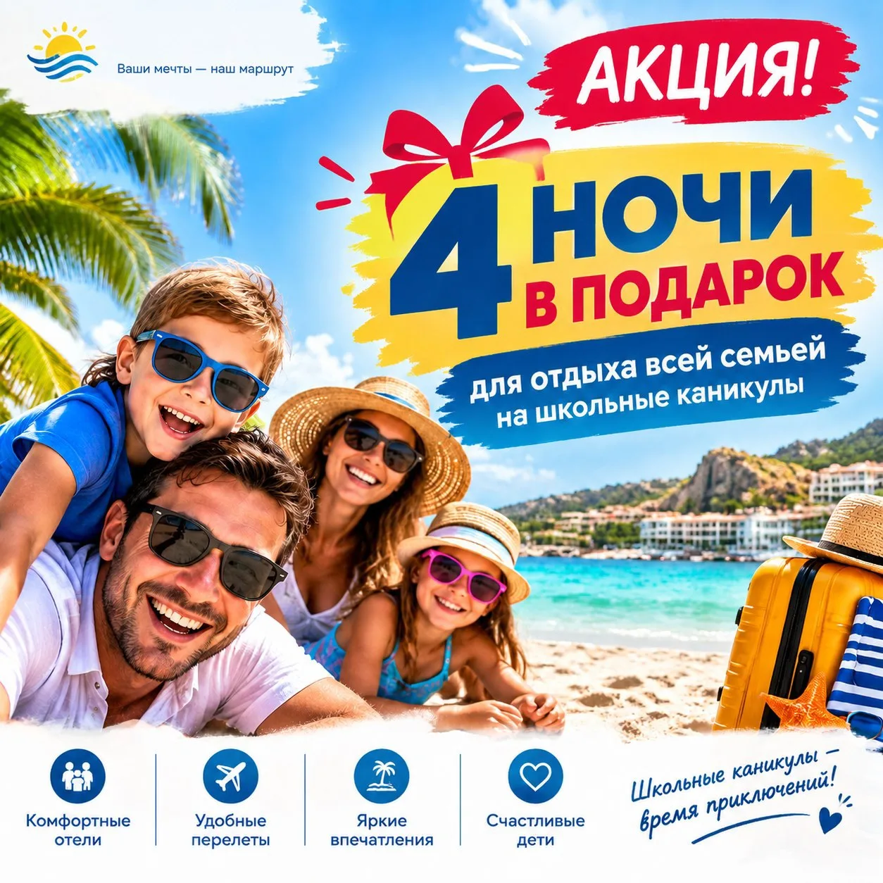 Варианты бюджетных экономичных отелей 🔥 2 взр+1 реб