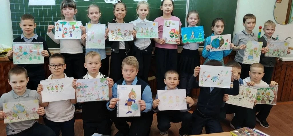 🌎🌱Яркий и незабываемый квест "Эколята- друзья природы" прошел в 1Е классе. Ребята познакомились с пр