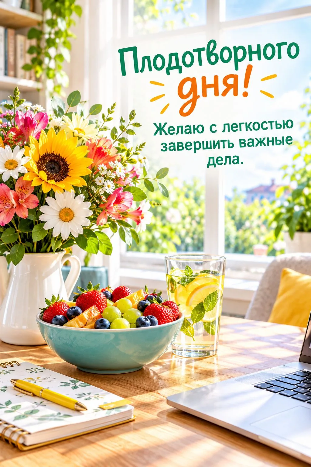 🌞 Красивые Картинки Плодотворного дня - открытки с хорошими пожеланиями!