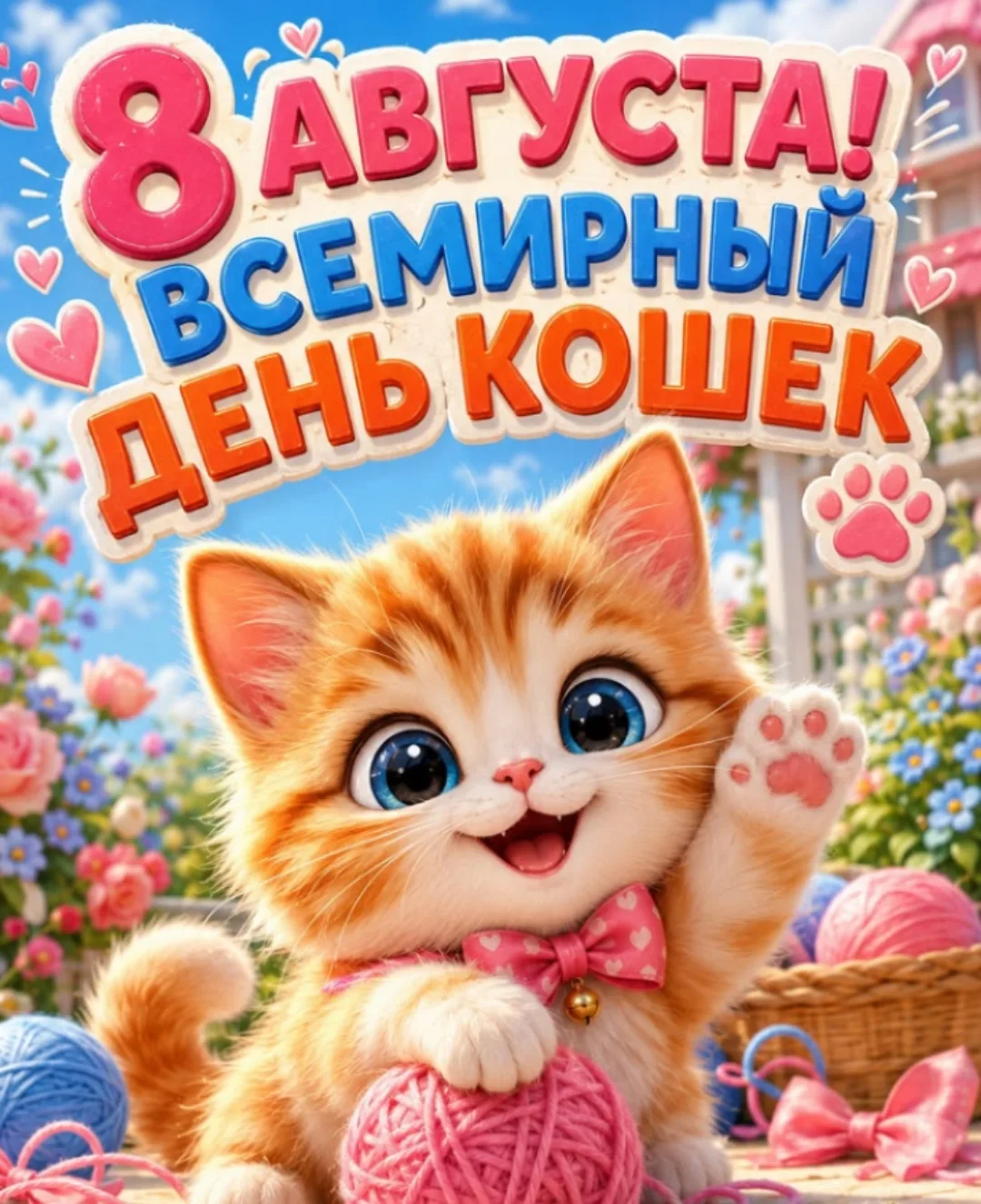 🐈 8 августа — ВСЕМИРНЫЙ ДЕНЬ КОШЕК!
