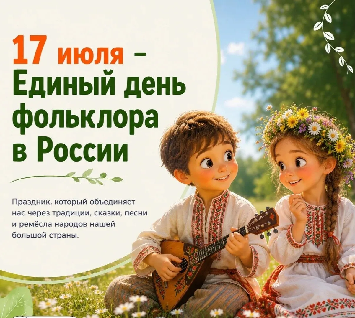 ✅17 июля отмечается Единый день фольклора. 🪆🪇🪗

✅Воспитатели нашего детского сада подарили своим 