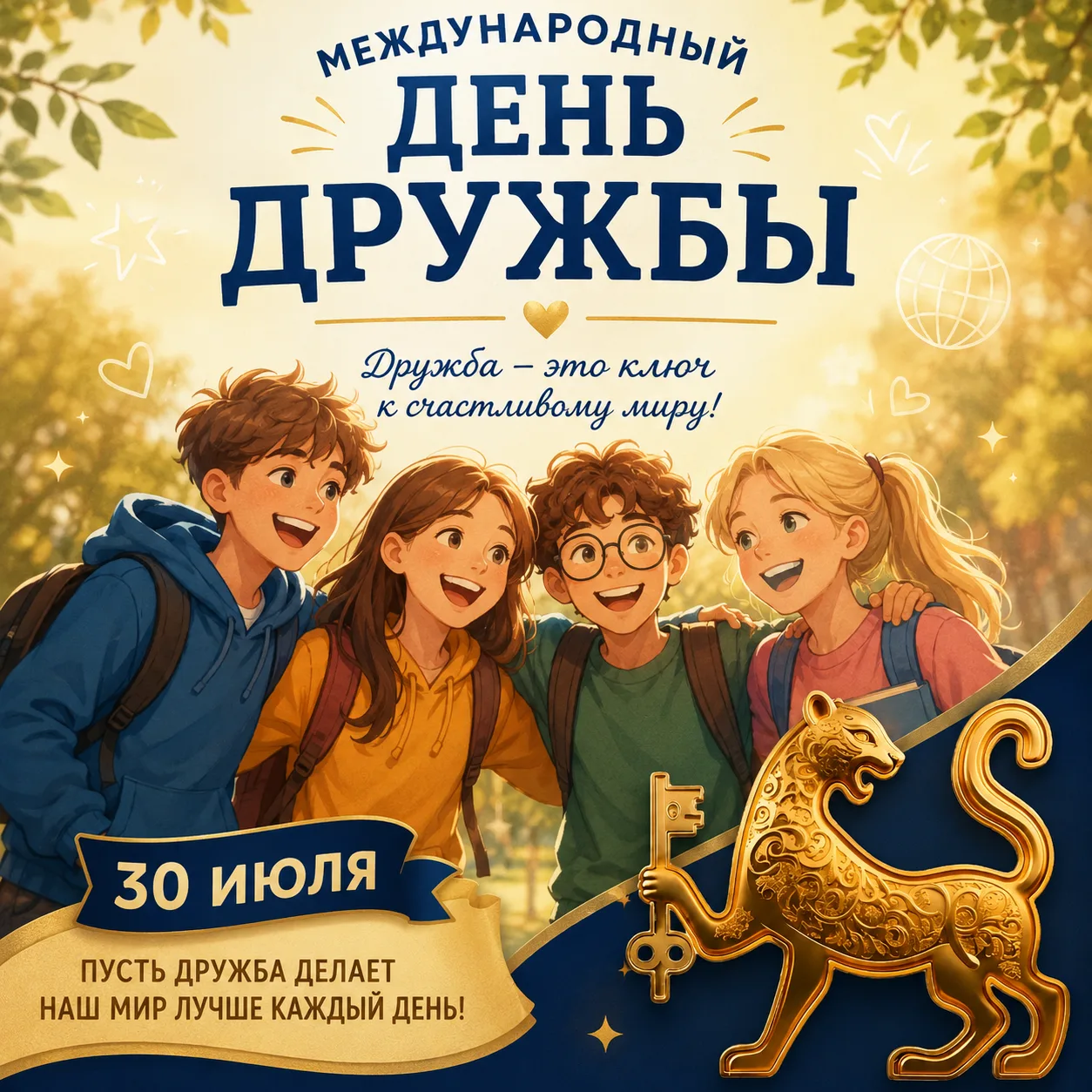 🤝 С Международным днём дружбы!

Дружба — это поддержка, доверие, взаимопонимание и добрые поступки,